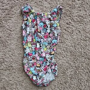 Girls Multicolor Character Print One-Piece Swimwear